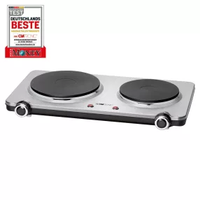 Clatronic DKP 3668 E 1000/1500 W elektromos főzőlap, dupla